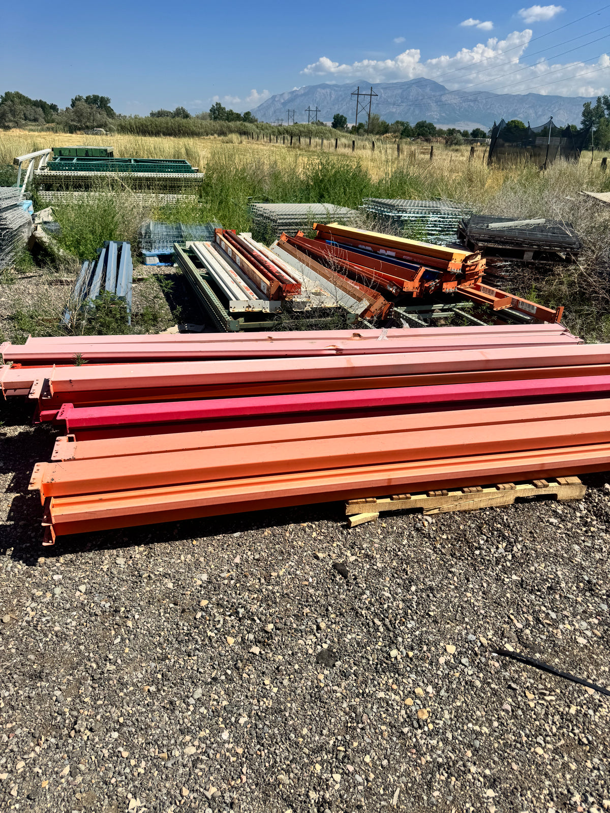 Used 12'X6” teardrop pallet rack beam