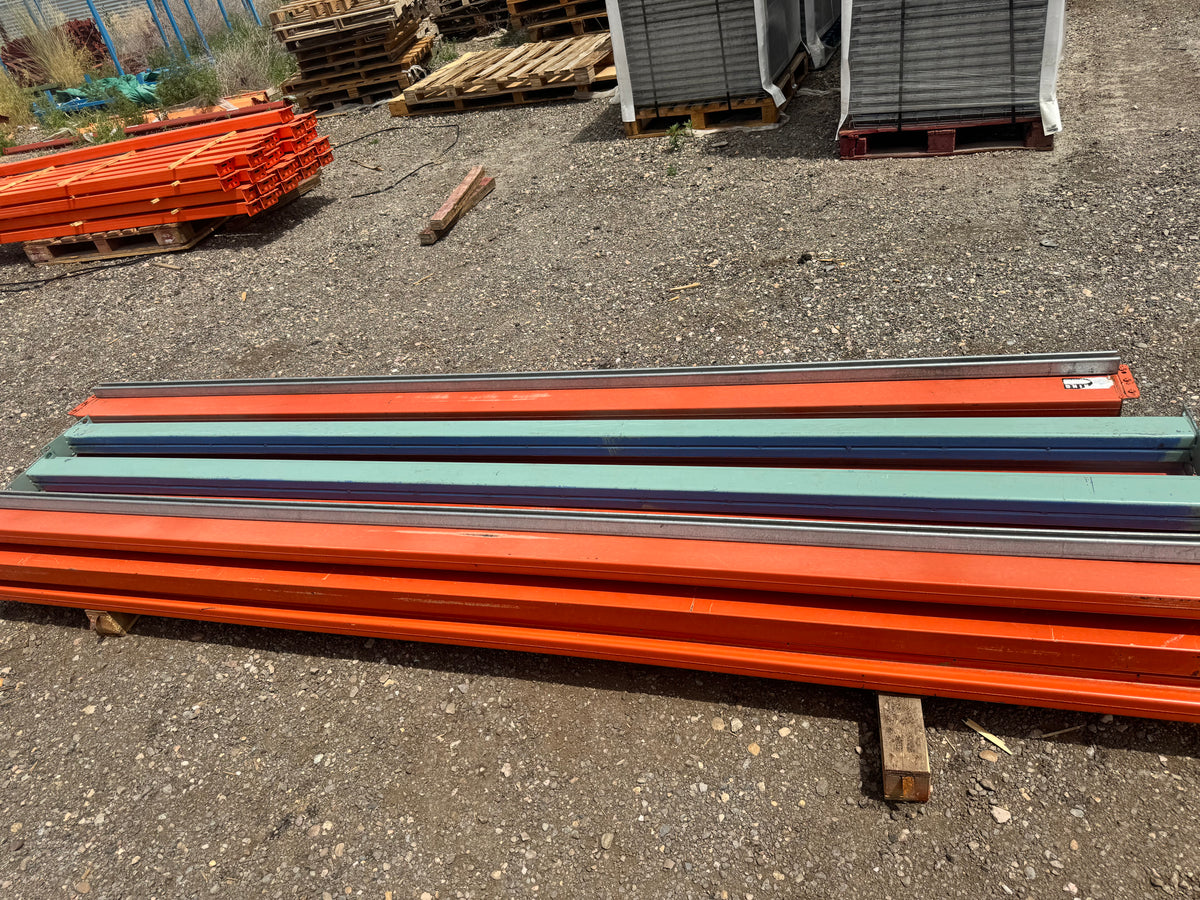 Used 10'X5” teardrop pallet rack beam